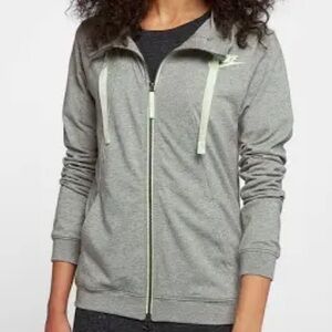 Nike Women's Gray Full-Zip Hoodie, Size M